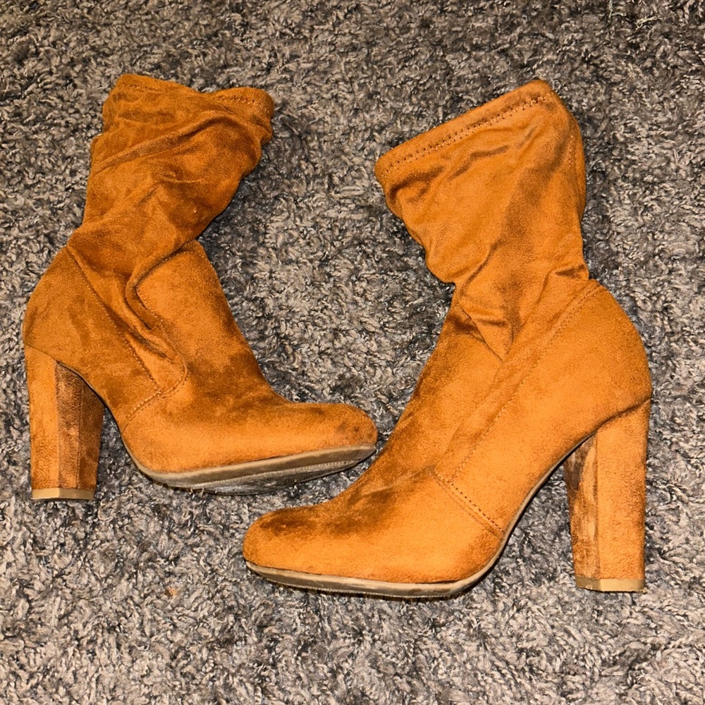 Tan Suede shoe boots